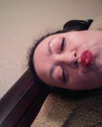 mommy with make up on photo