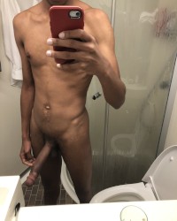 Horny in the mirror photo
