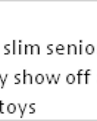 Older slim senior granny show off and adult toys photo