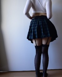 My ass hole with school girl cosplay photo