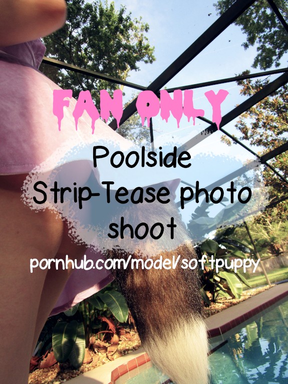 [Teaser] Poolside Strip Tease - 14 photos for fans!