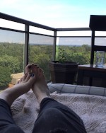 Cute Feet On The Balcony!