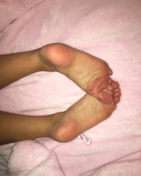 Pink Toes And Glitter On Teen Feet photo