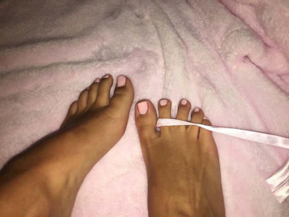 Pink Toes And Glitter On Teen Feet