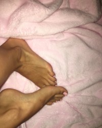 Pink Toes And Glitter On Teen Feet photo