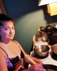 Fun making dinner! photo