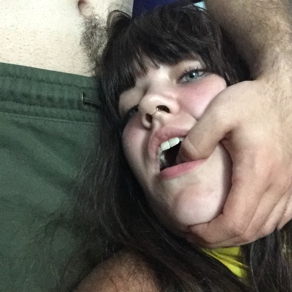 Amateur Blowjob from Cute Brunette with Bangs