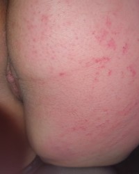 Marking his toy ready for use by others photo