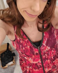 Cara shows off her sissy cock for first time photo