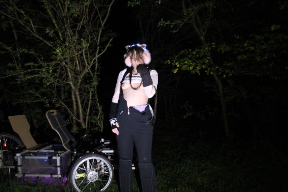 Out with my sexy horny girl in a cold Scandinavian forest @night