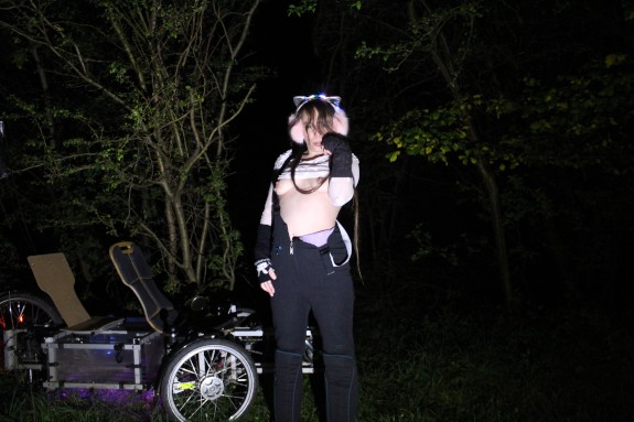 Out with my sexy horny girl in a cold Scandinavian forest @night