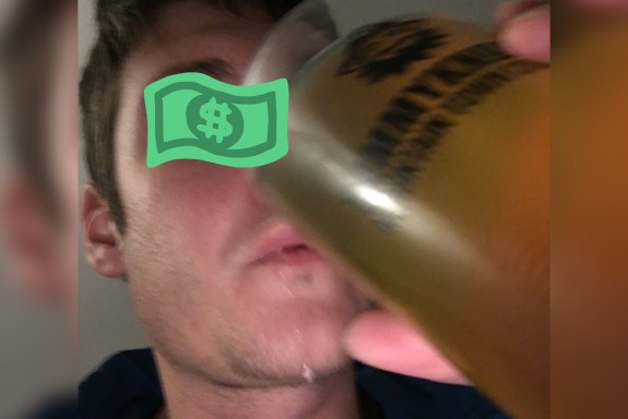 Pee in cup for piss enema photo