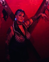 In Madame Moons red room photo