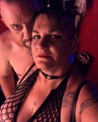 In Madame Moons red room photo