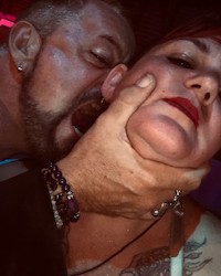 In Madame Moons red room photo