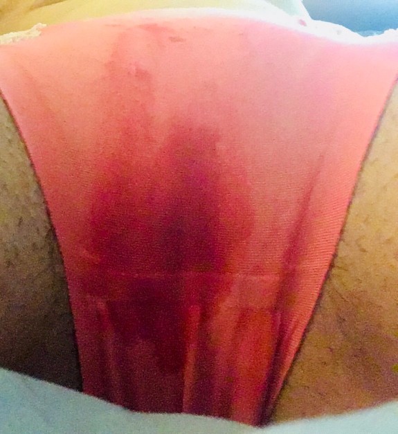 Dirty babe cums in panties