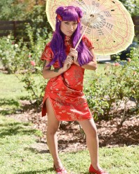 Avery Black - Red Dress Asian Seductress photo