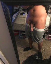 Showing my dick off while masturbating photo