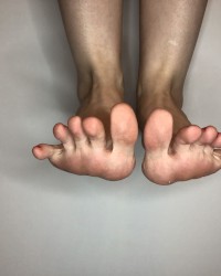 my feet and red nails photo