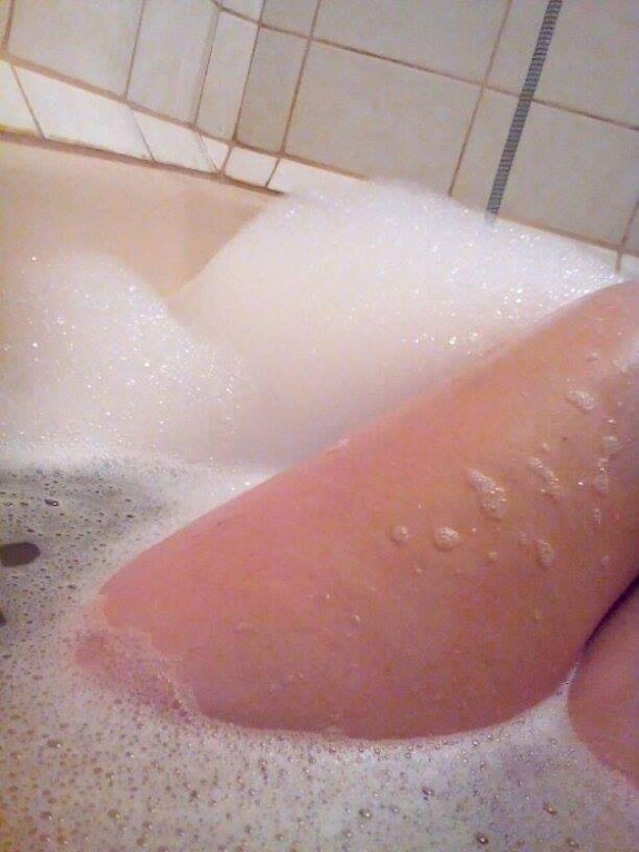 In the bathroom
