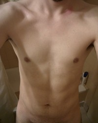 In the bathroom photo