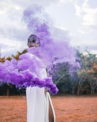 Smoke girl photo