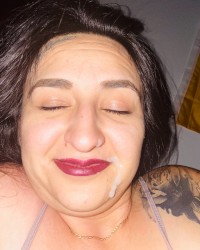 Cum dump on her face photo