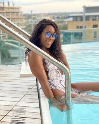 Nikii Playing in the Pool photo