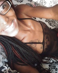 Classy ebony teen with Rose photo
