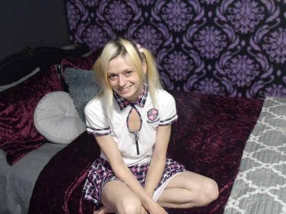 Sexy Blonde School Girl