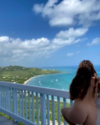 Nude on the balcony photo