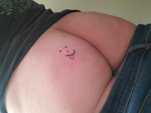 Got my ass tattooed