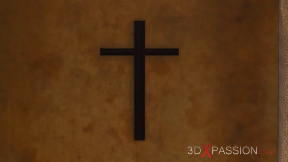 Young blonde fucking with a monk in the church