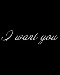I want you photo