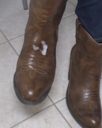 Cum on boots photo