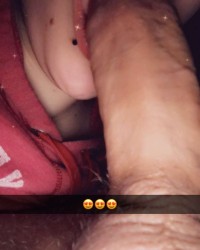 Getting my cock sucked on Snapchat photo