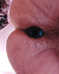 Cock locked and plugged photo