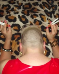 WHORE WHO LOVES TAKING IT UP THE ARSE photo