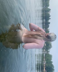 Skinny dipping in the morning photo