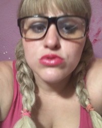 Sexy in pink makeup on photo