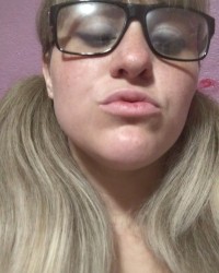 Sexy in pink makeup on photo
