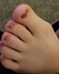 Close up cum covered toes