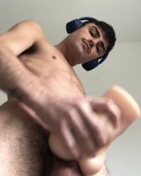 Gooned Boy Feet In Camera photo