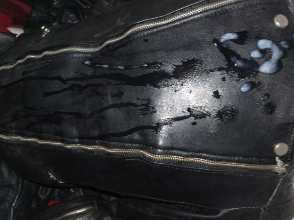 Leather jacket cum