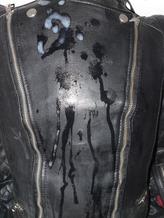 Leather jacket cum