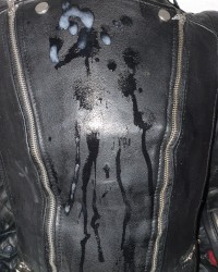 Leather jacket cum photo