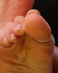 Candid Desk Sole Flexing Toe Wiggling Full photo