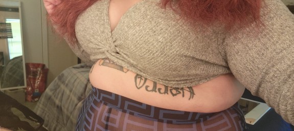 Showing off chubby thick body