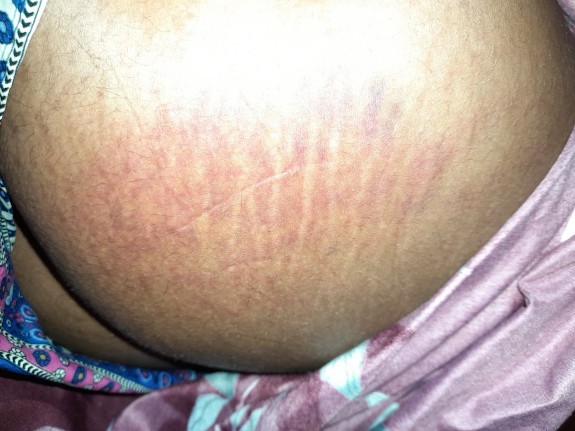 Ass spanking for a naughty girl