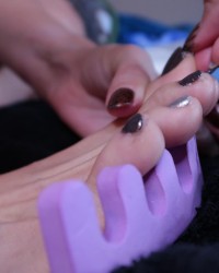 Nail Painting (Gray) photo